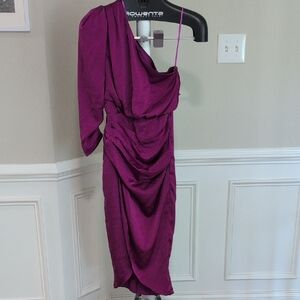 Vici One-Shoulder Dress in Vibrant Purple